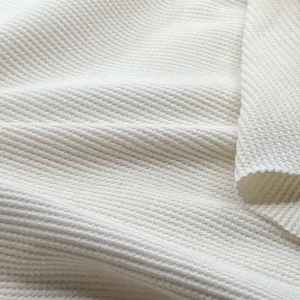 100% USA Organic Cotton Thermal Knit Honeycomb Tubular Fabric (By The Yard) (WAFFLE)