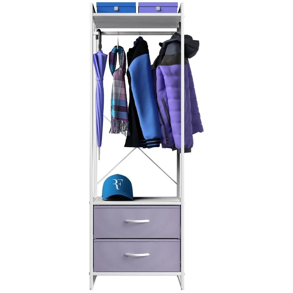 2 Drawer Clothing Rack Storage