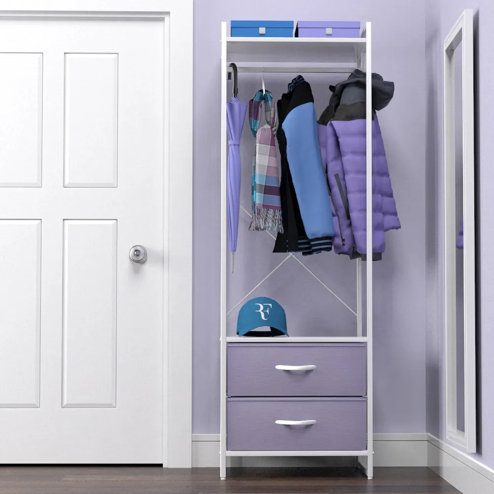 2 Drawer Clothing Rack Storage