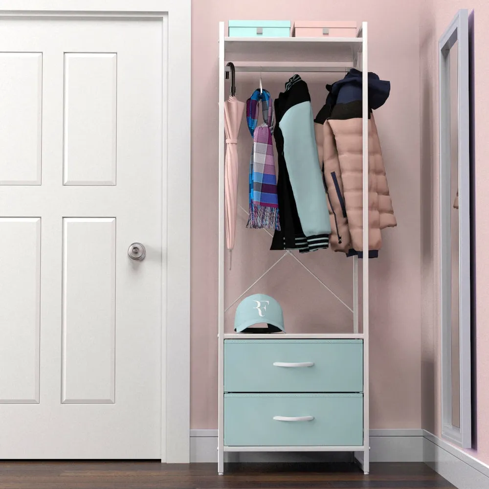 2 Drawer Clothing Rack Storage