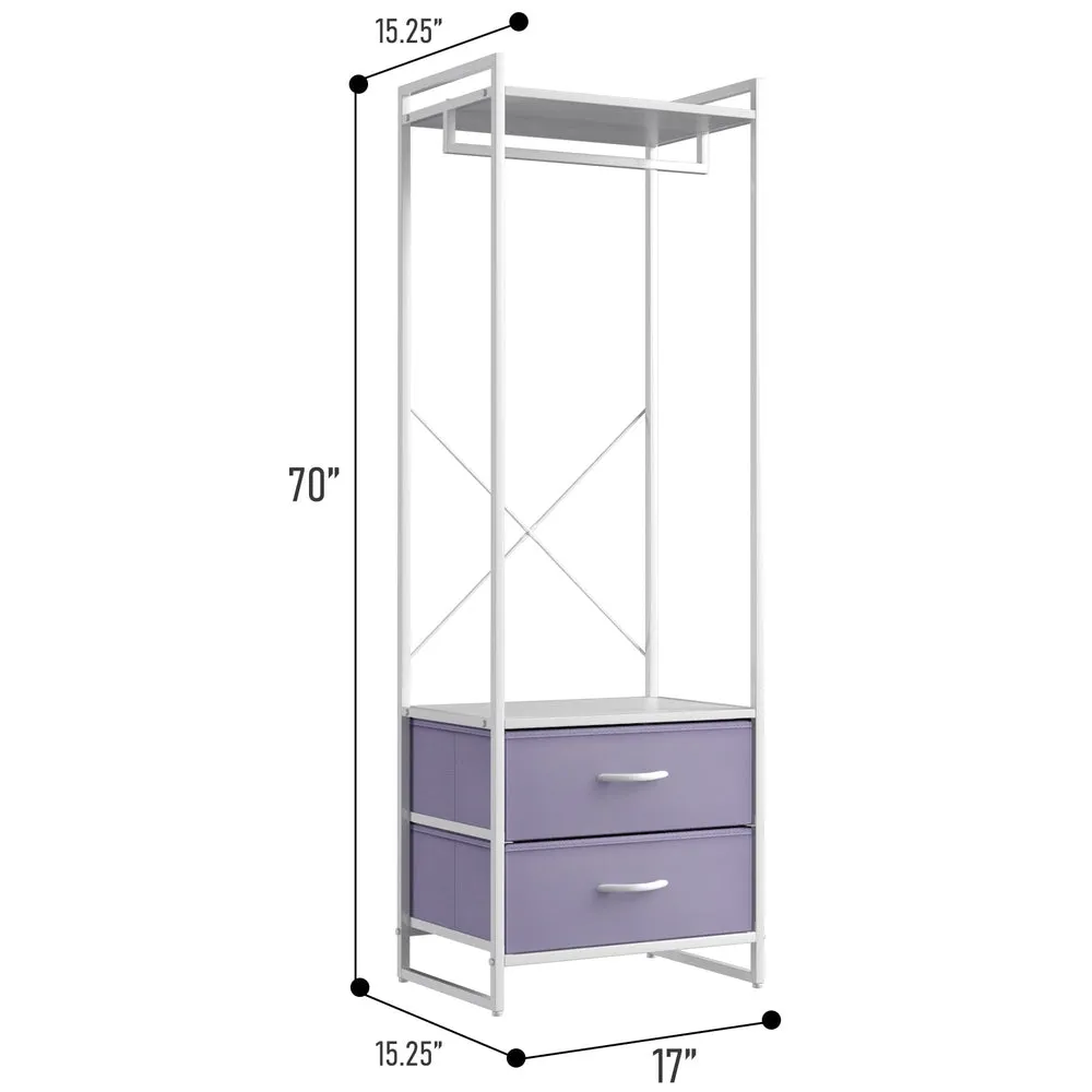 2 Drawer Clothing Rack Storage