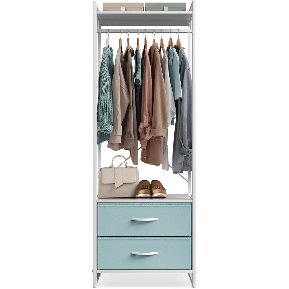 2 Drawer Clothing Rack Storage