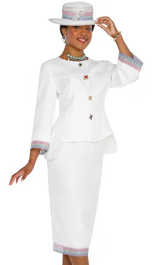 Aussie Austine Church Suit 5887-White