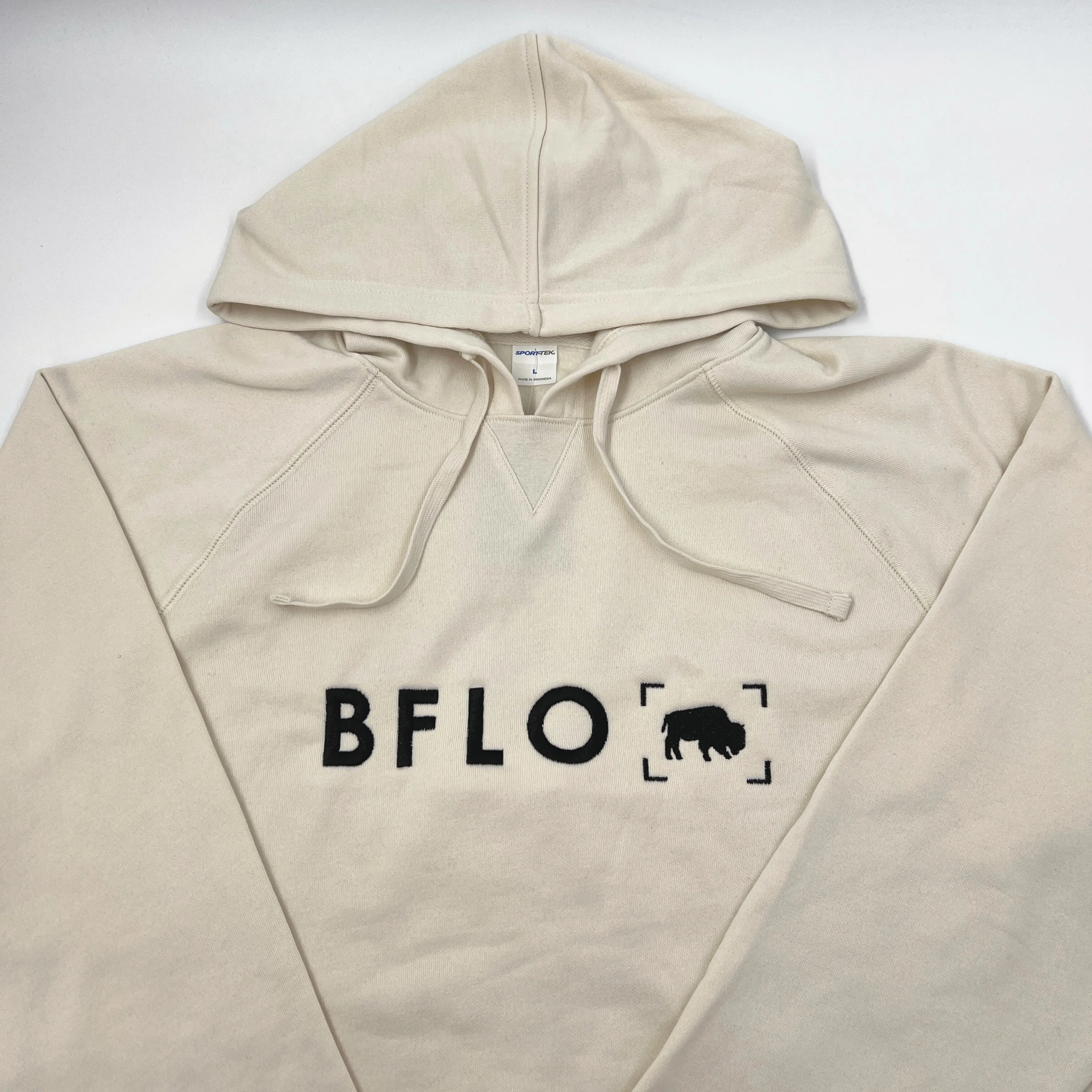 BFLO Embroidered Cream Hoodie