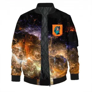 Blind Greek Printed Bomber Jacket