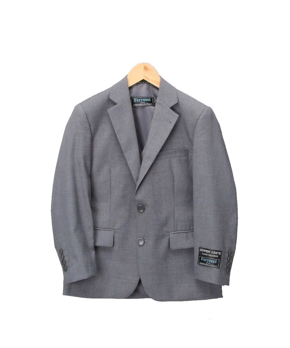 Boys Premium Medium Grey 2 piece Suit