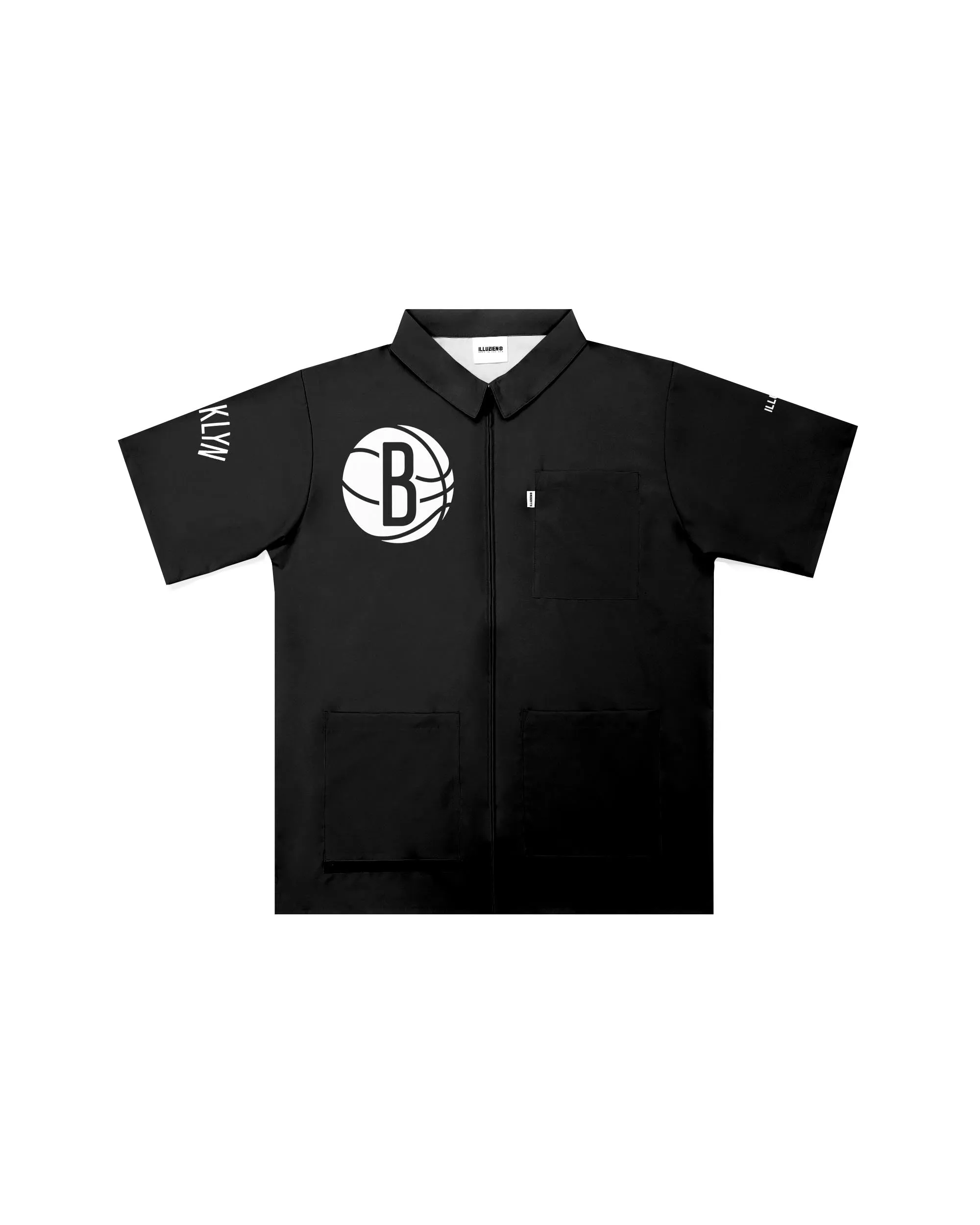 Brooklyn Nets "Big Logo" Traditional Barber Jacket