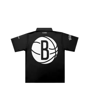 Brooklyn Nets "Big Logo" Traditional Barber Jacket