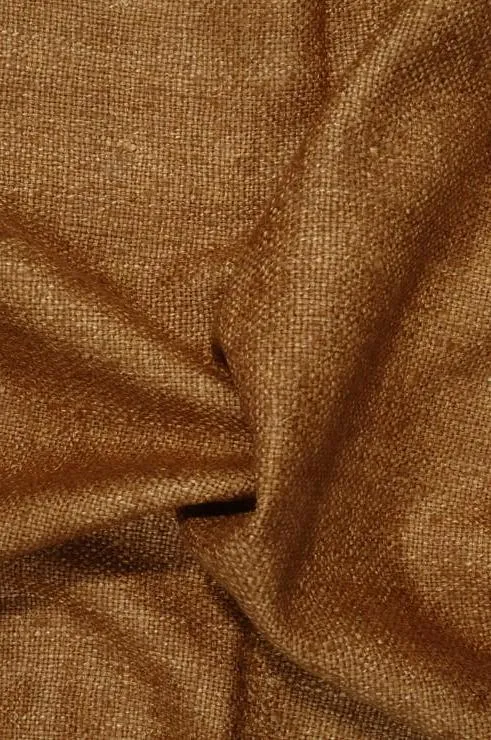 Brownish Yellow Silk Linen (Matka) Fabric