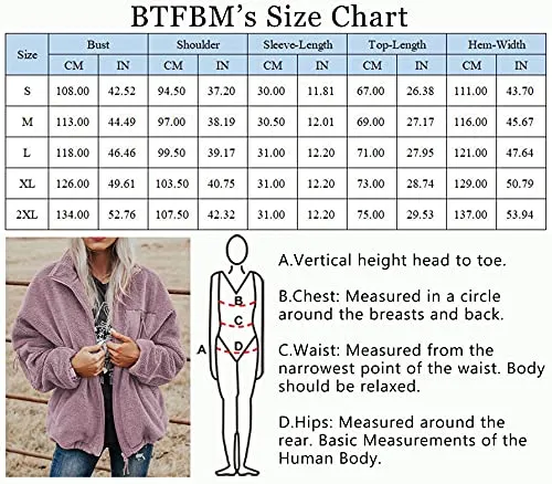 BTFBM Women Long Sleeve Full Zip Jackets Casual Solid Color Loose Fleece Short Teddy Coats Jacket Outerwear With Pockets(Solid Pink, Medium)