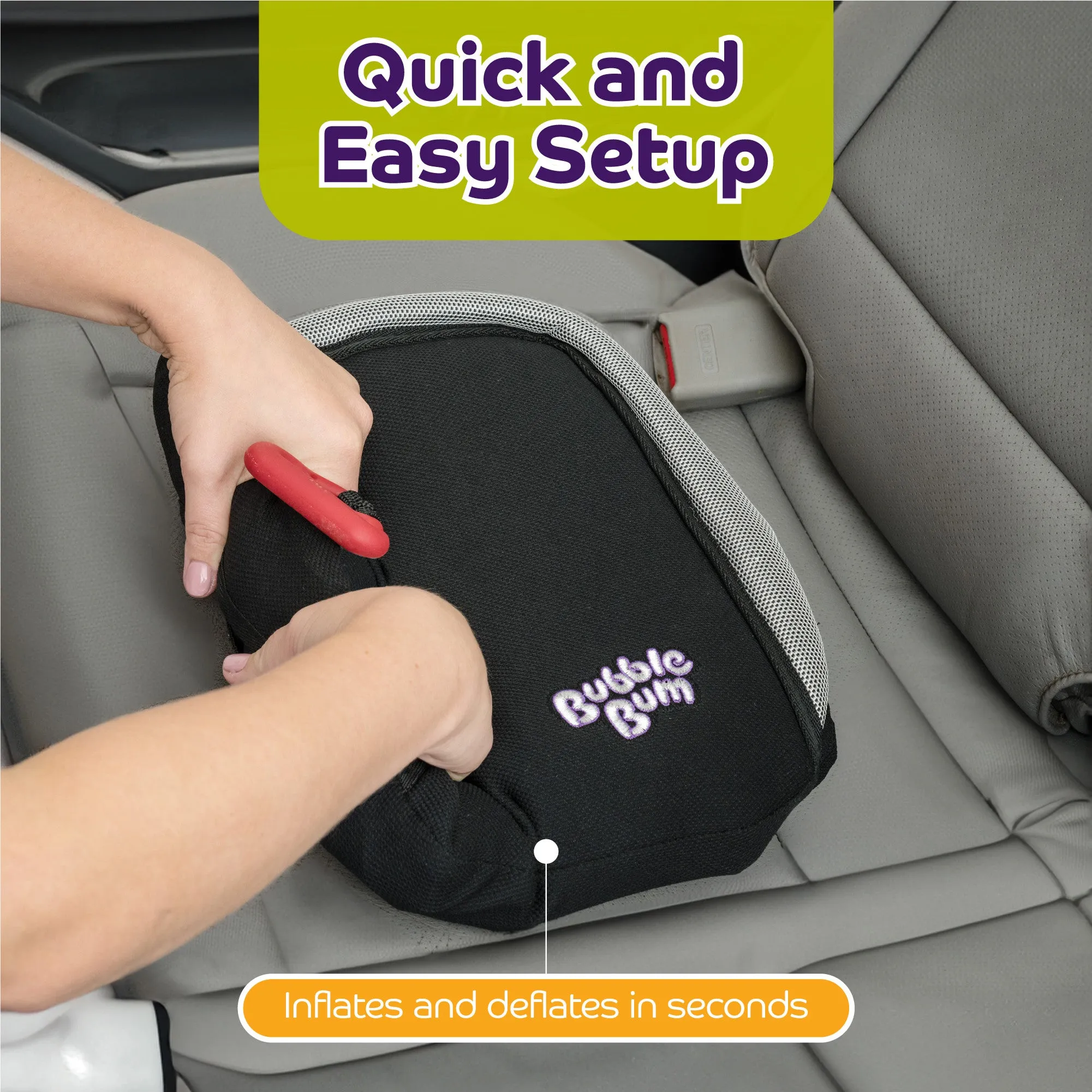 BubbleBum Inflatable Car Booster Seat - Travel Booster Seat - Black Style ✔️