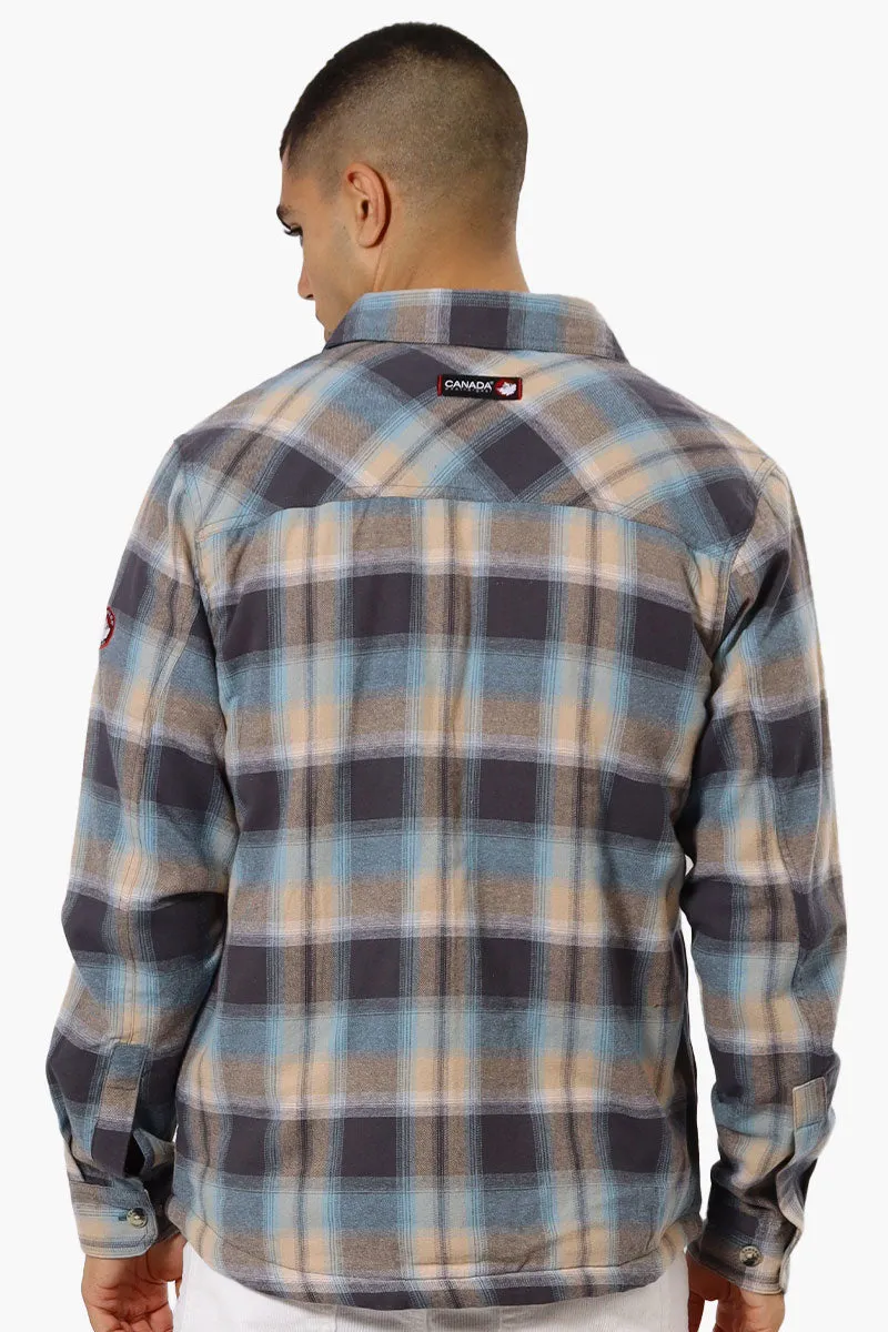 Canada Weahter Gear Plaid Sherpa Lined Shacket - Grey