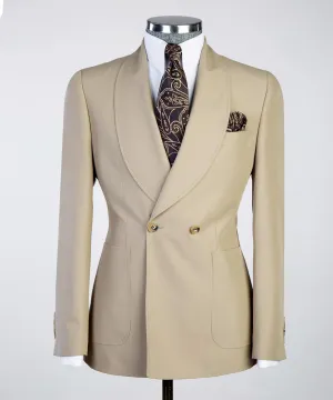 Classic Beige Color Men's Suit