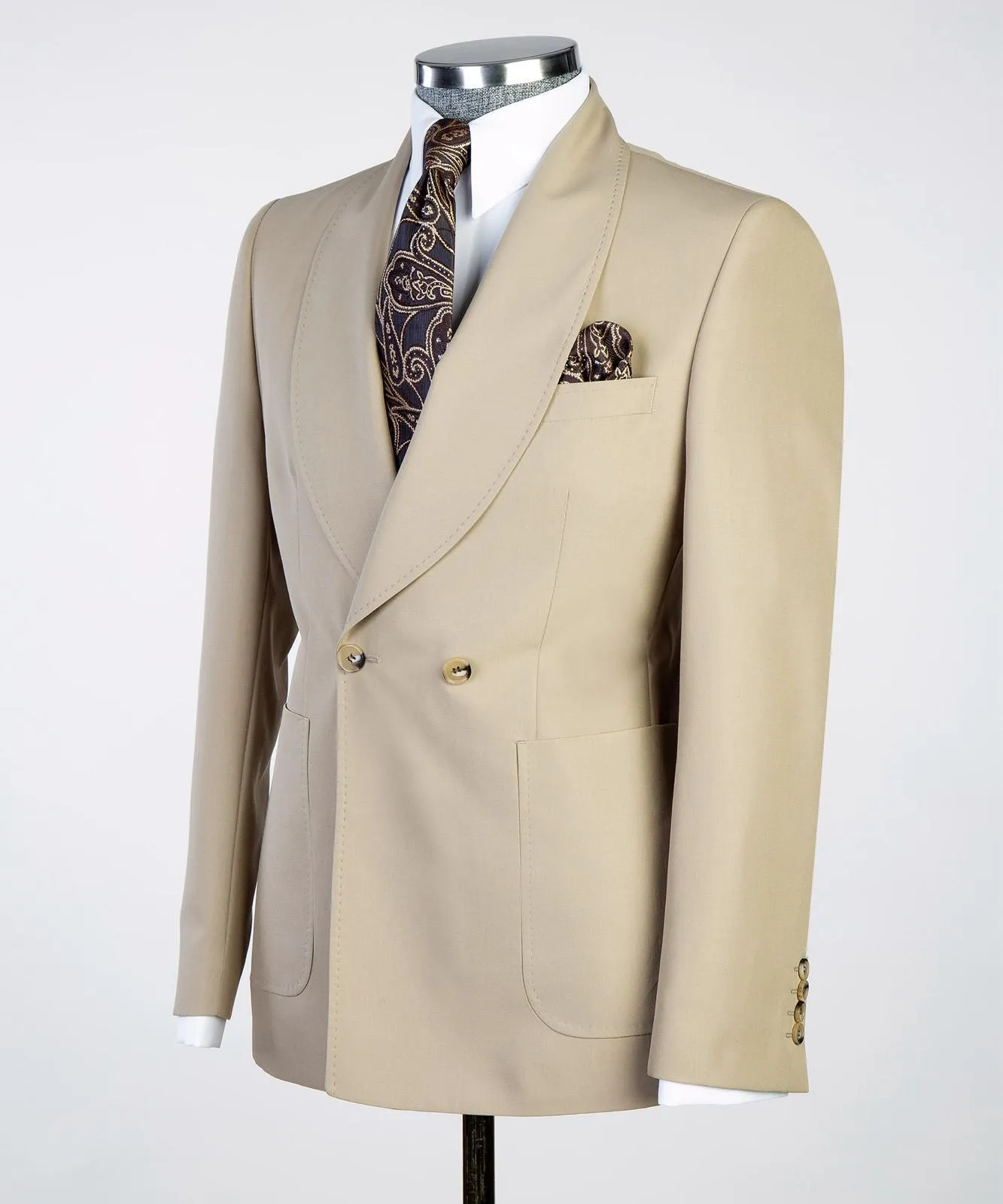 Classic Beige Color Men's Suit