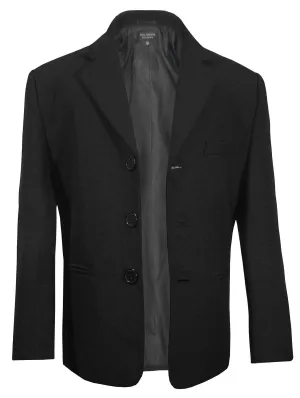 Classic Black Boys 3-Button Suit Jacket by Paul Malone