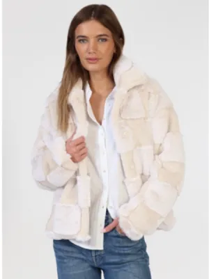 Cloud Fur Check Jacket