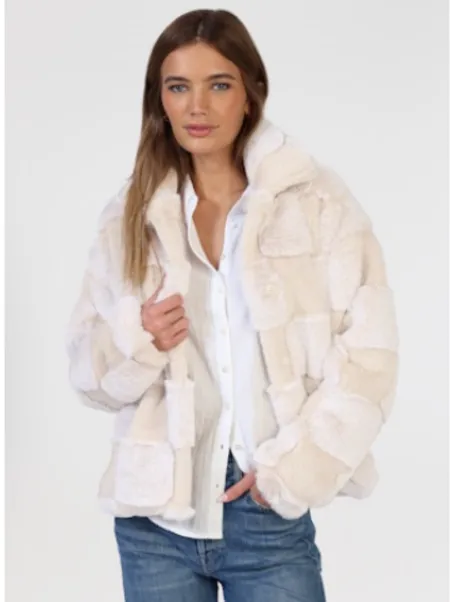 Cloud Fur Check Jacket