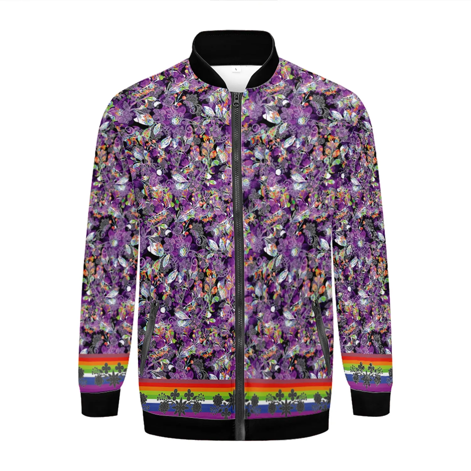 Culture in Nature Purple Zippered Collared Lightweight Jacket