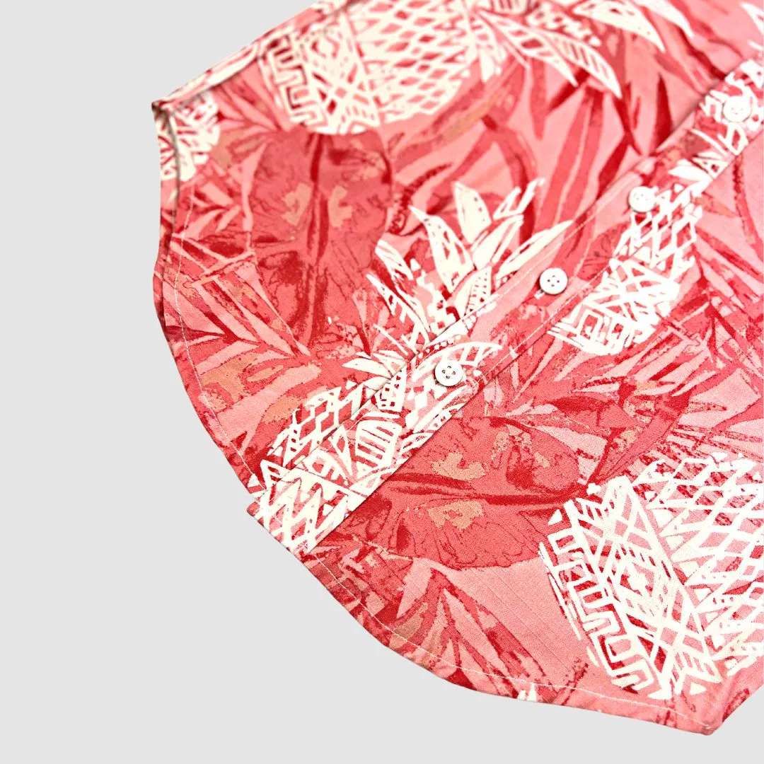 Day Party Shirt | Coral Pineapples