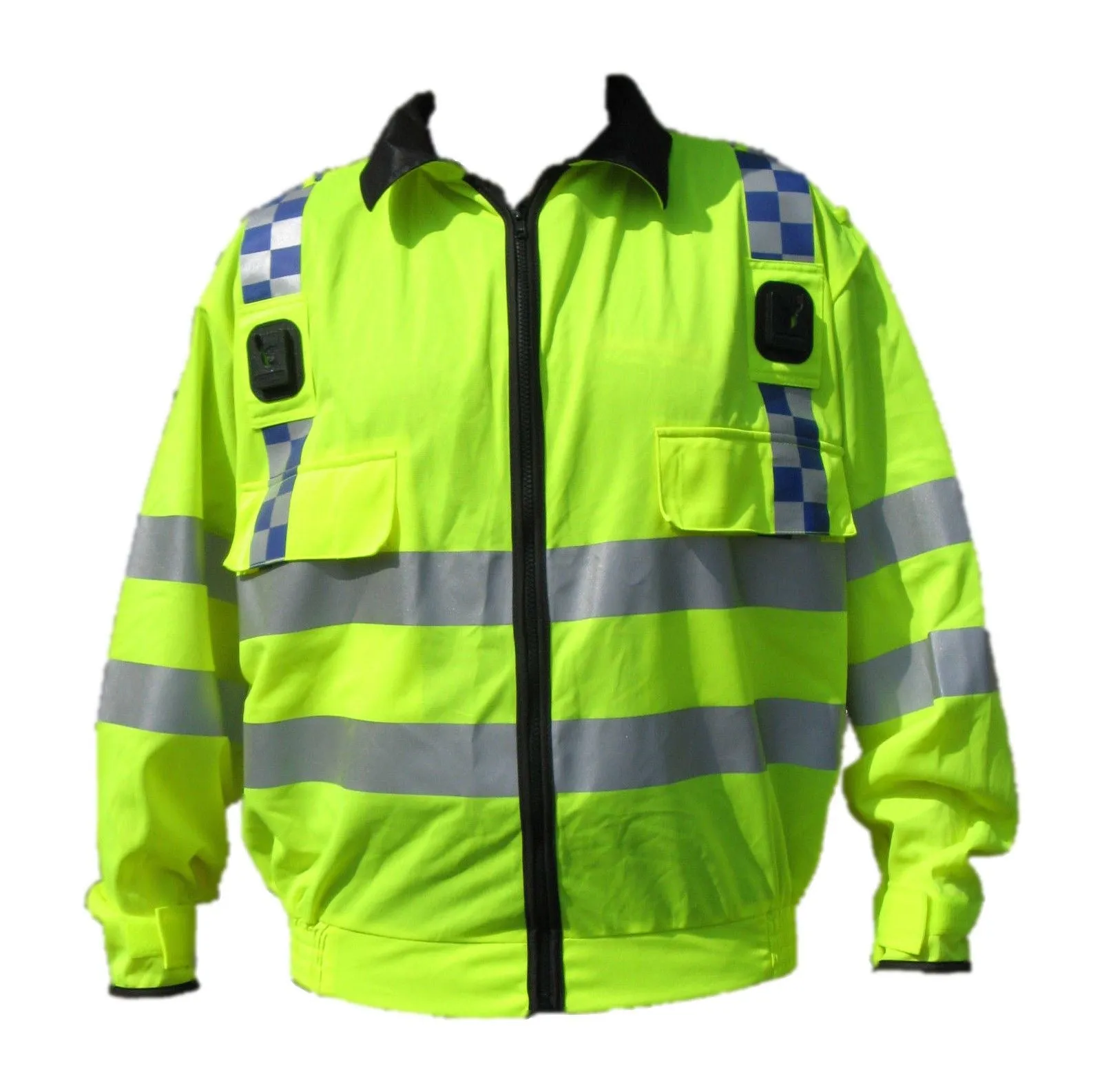 Ex Police Hi Vis Lightweight Reflective Bomber Jacket