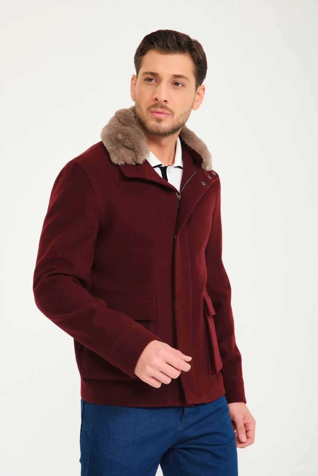 Explorer Coat with Wool & Rex Fur