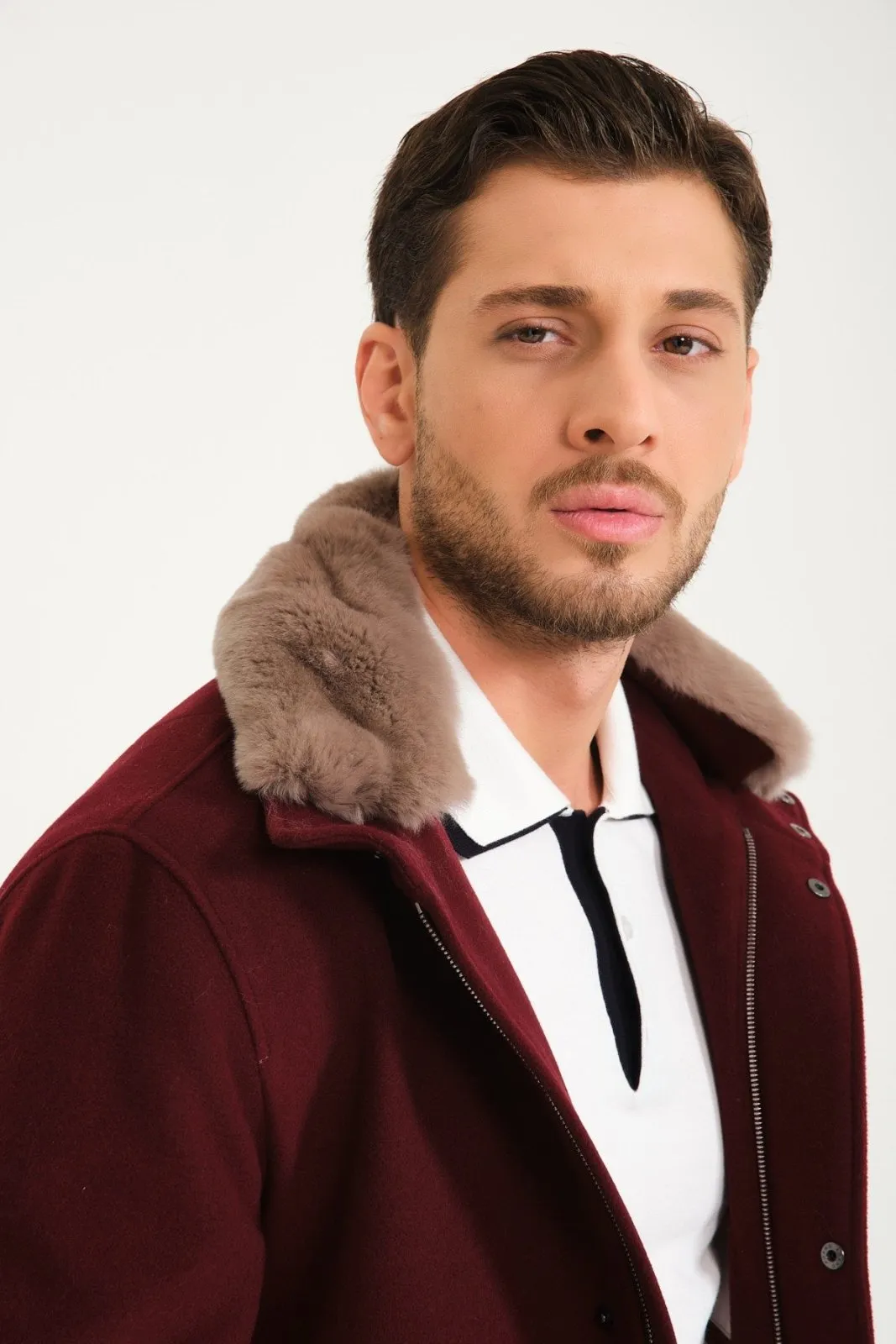 Explorer Coat with Wool & Rex Fur