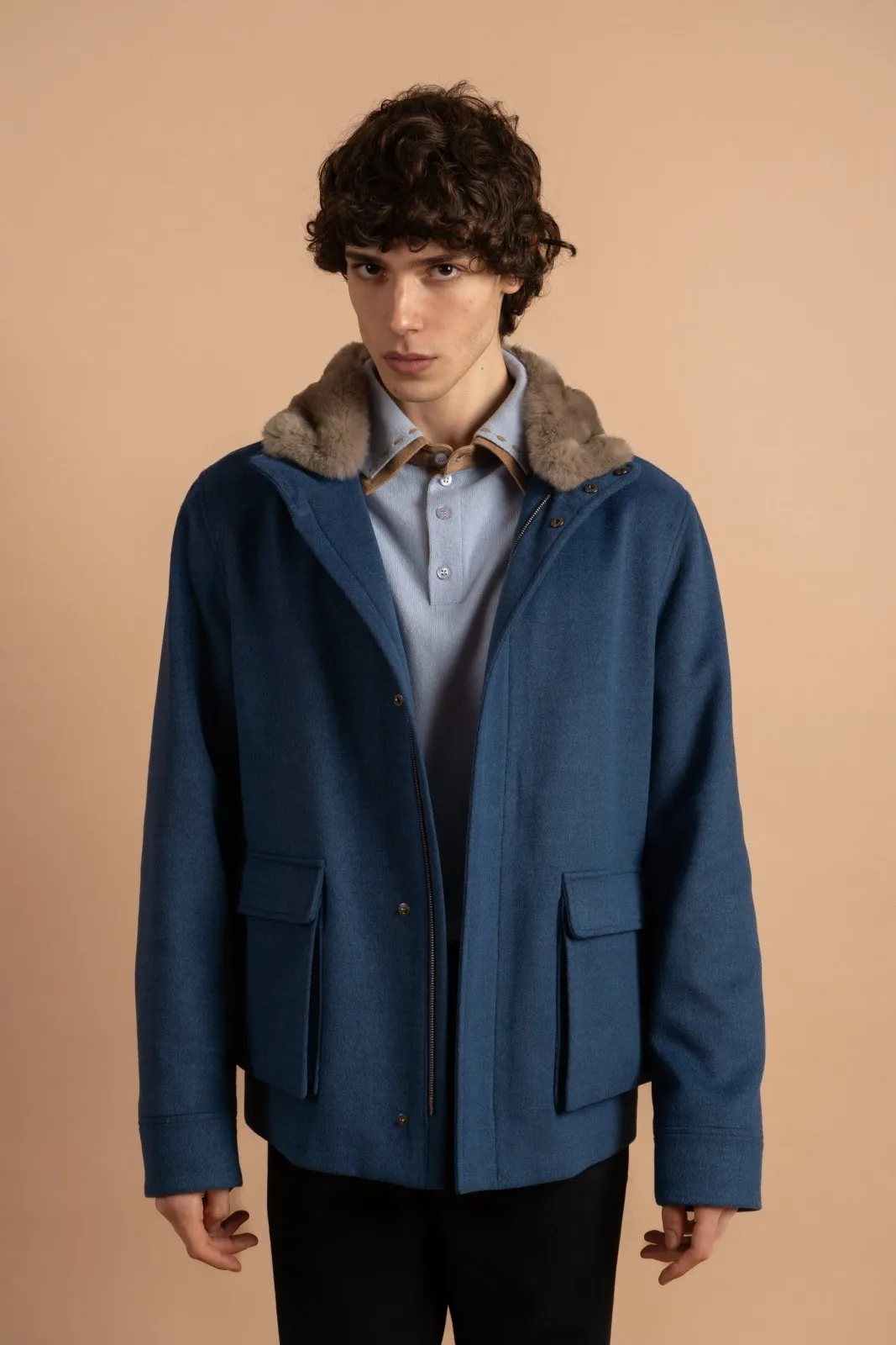 Explorer Coat with Wool & Rex Fur