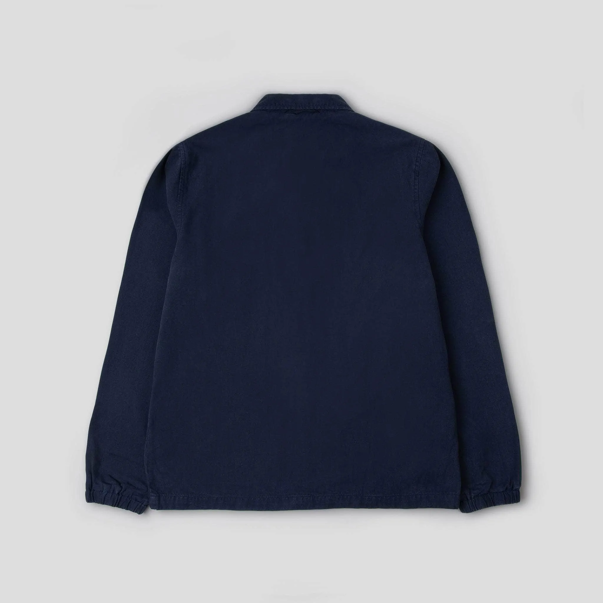 Fitted Cotton Canvas Coach Jacket Navy