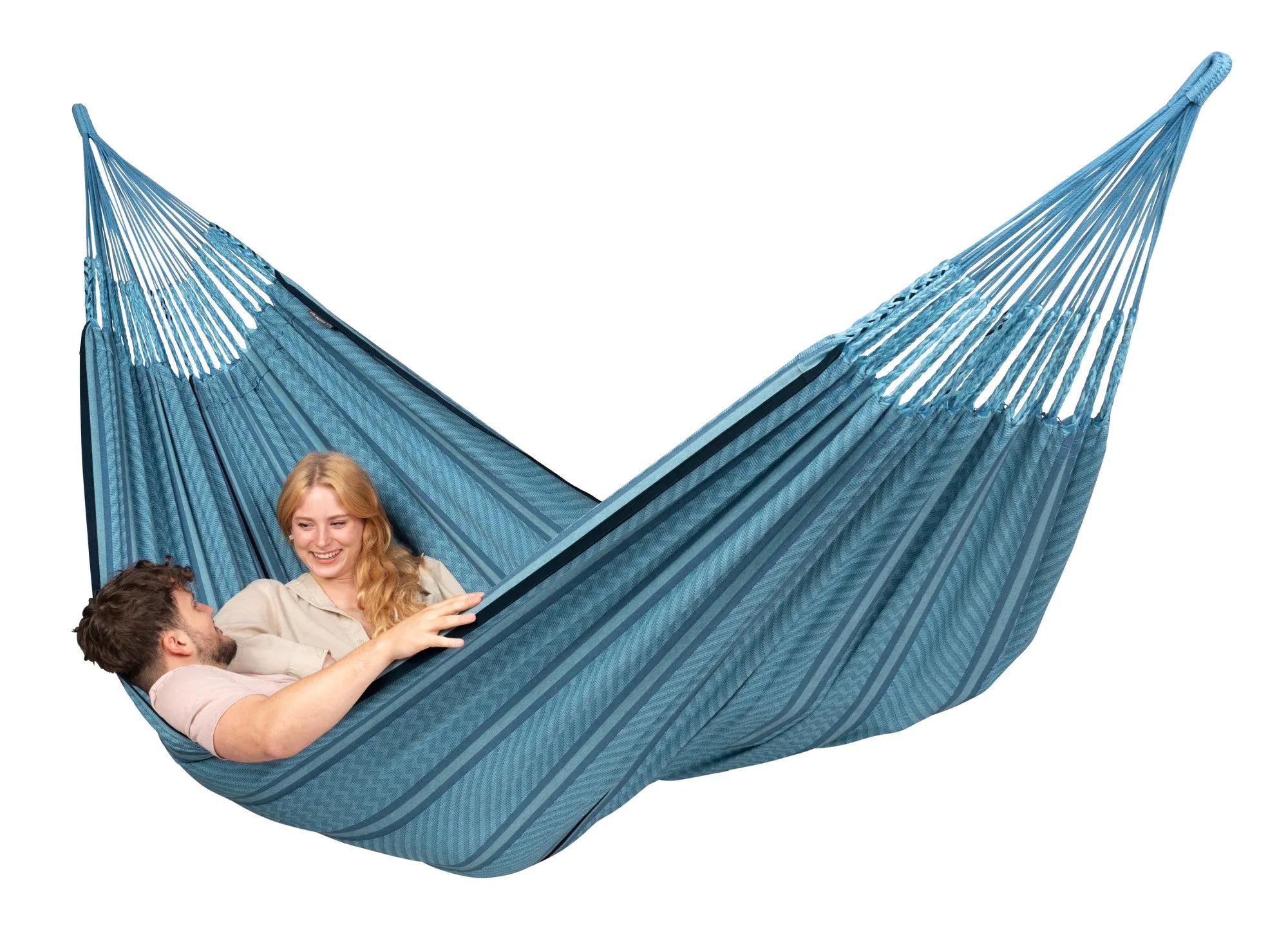 Flora Blue Zebra - Organic Cotton Kingsize Classic Hammock