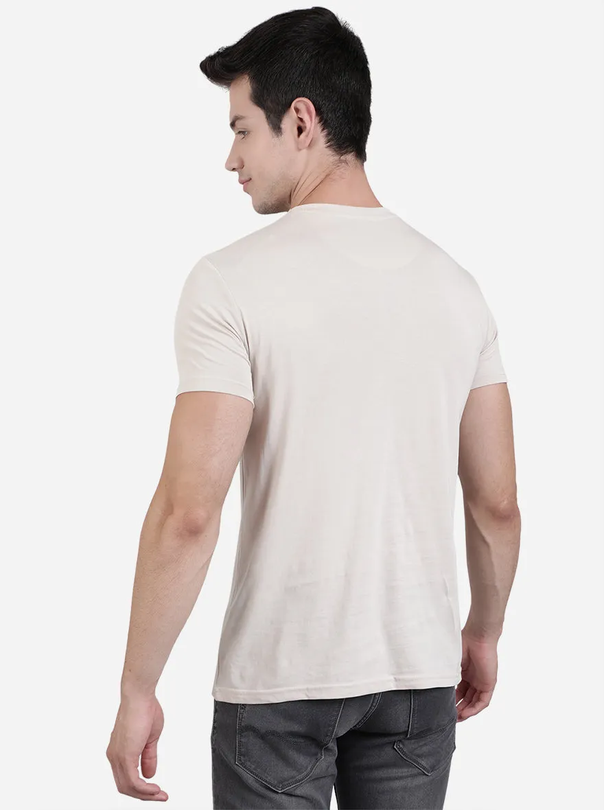 Fog Grey Solid Slim Fit T-Shirt | JadeBlue