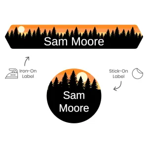 Forest Sky Camp Clothing Labels Pack