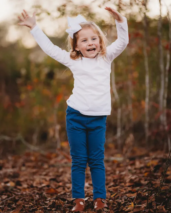 Girls Soft Cotton Jersey Long Sleeve Tee | Purple