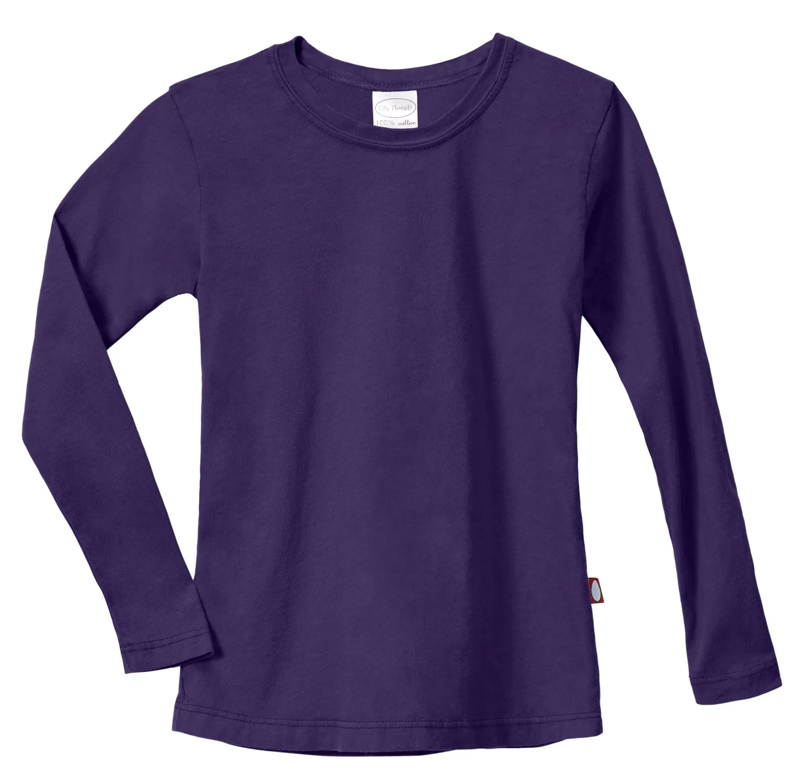 Girls Soft Cotton Jersey Long Sleeve Tee | Purple