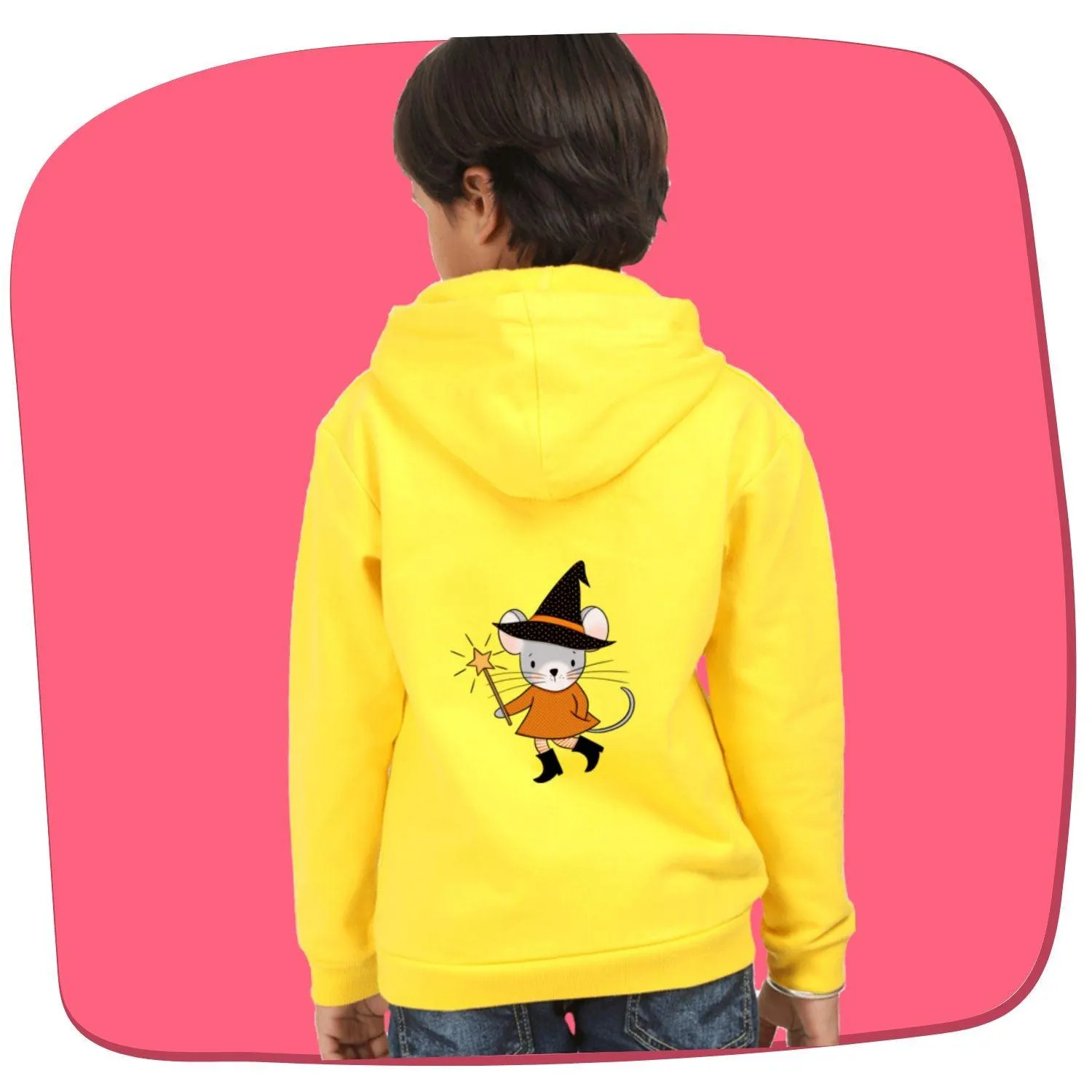 Halloween Mouse Witch - Kids Hooded Sweatshirt