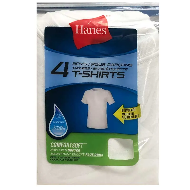 Hanes Boys 4 pack T-Shirts