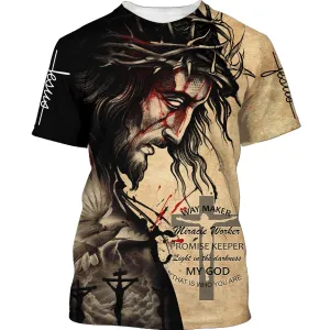 Jesus Christ Way Maker Miracle Worker 3d Shirts - Christian T Shirts For Men And Women