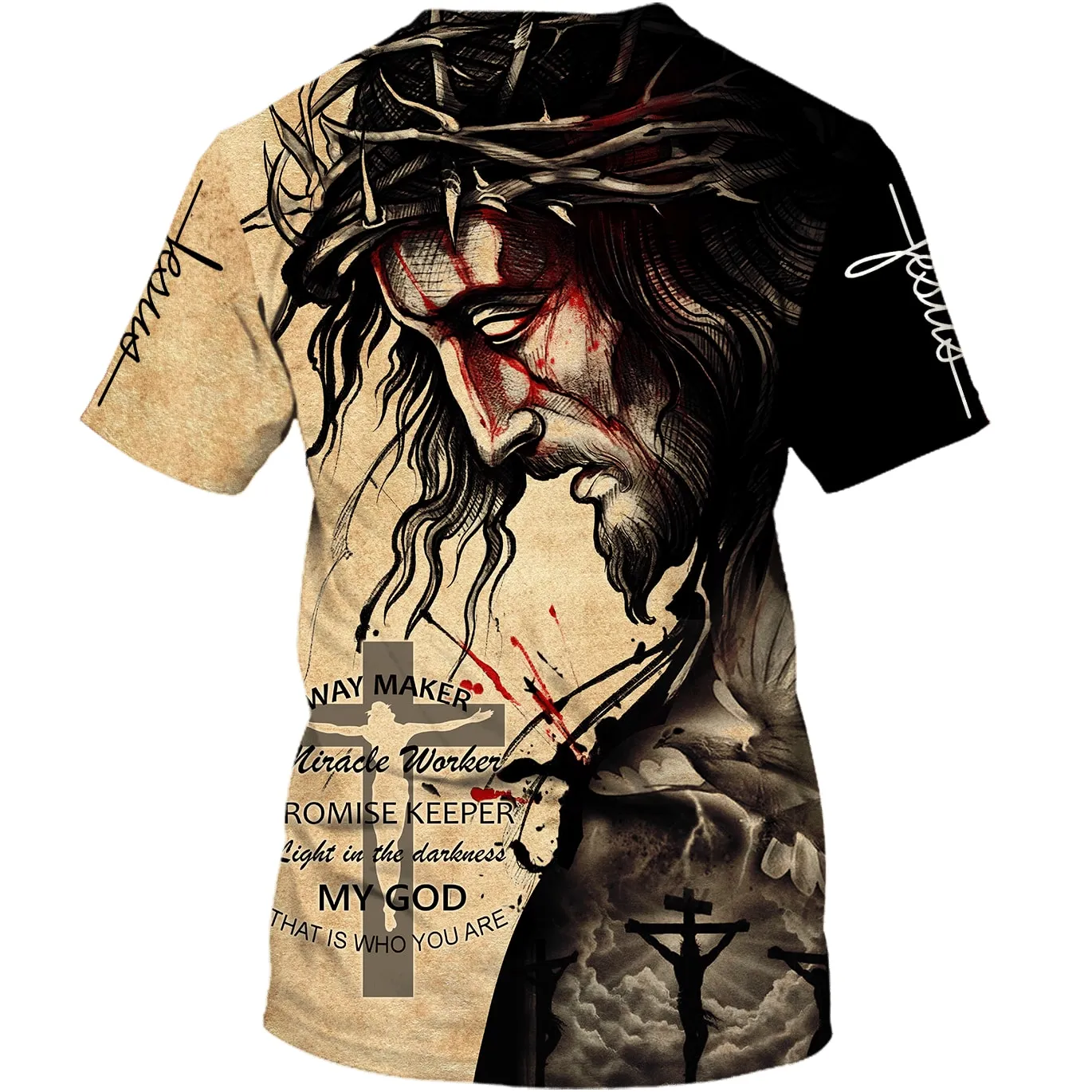 Jesus Christ Way Maker Miracle Worker 3d Shirts - Christian T Shirts For Men And Women