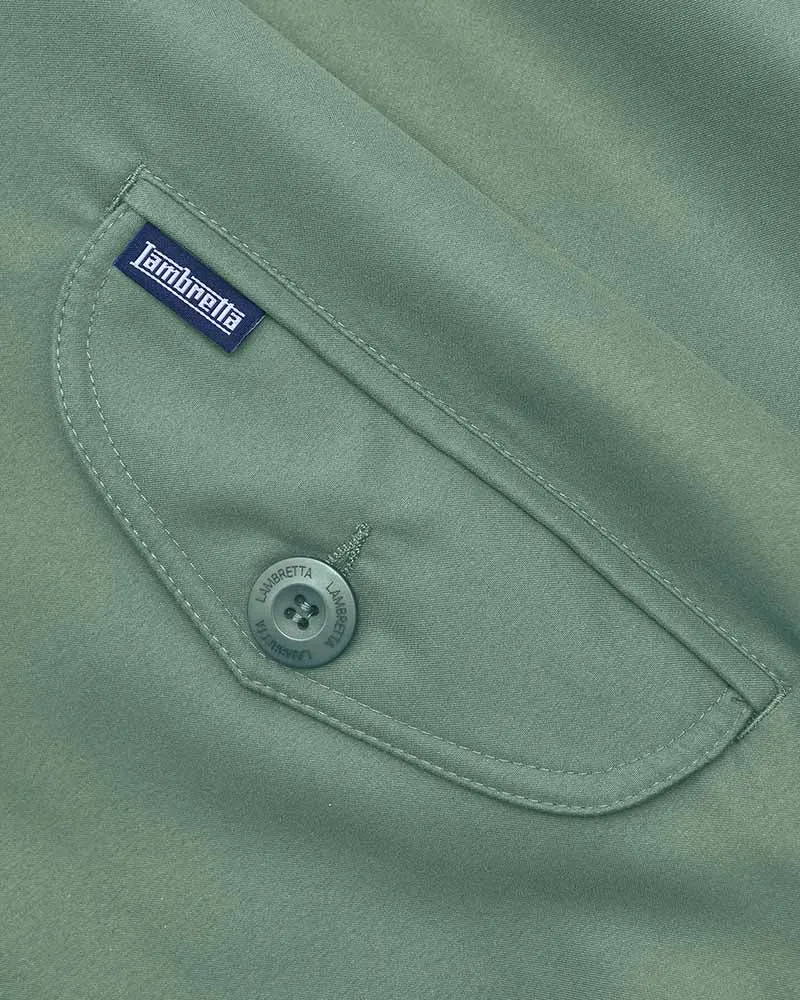 Lambretta Men's LMBBHH1 Showerproof Classic Harrington Jacket Green