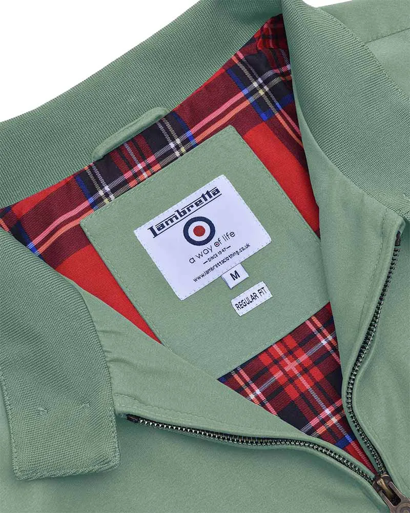 Lambretta Men's LMBBHH1 Showerproof Classic Harrington Jacket Green