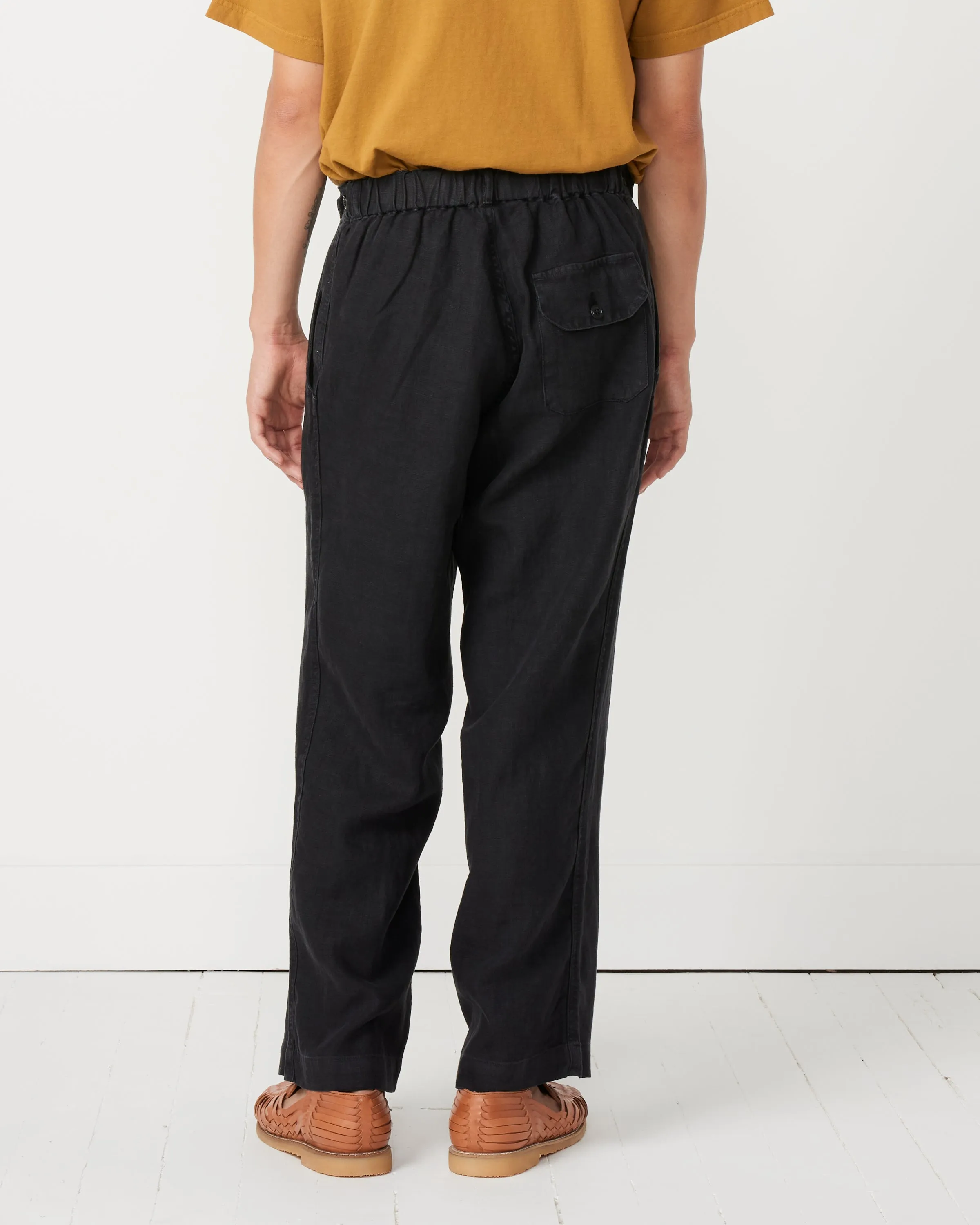 Linen Tab Trouser in Night