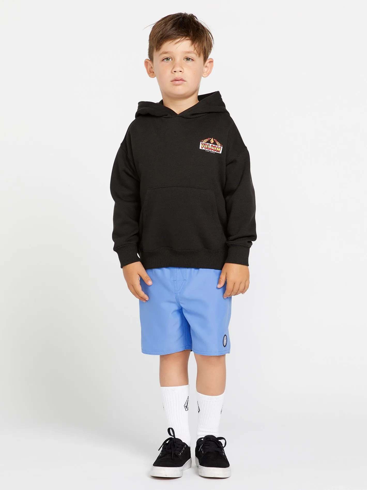 Little Boys Flamey V Pullover - Stealth