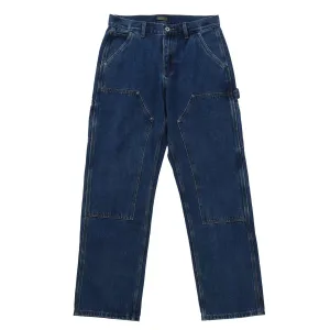 Men's Double-front Work Dungaree Pants Straight Fit Jeans - Safari Style