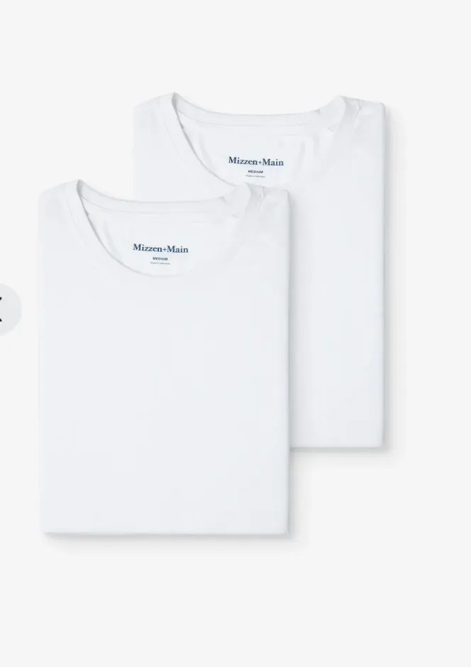 Mizzen   Main Short Sleeve T-Shirt 2 Pack White