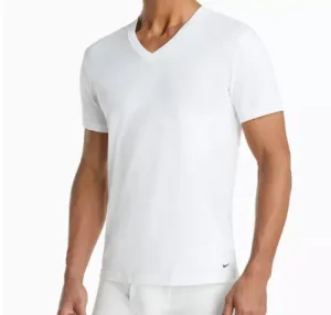 Nike Men's 2-Pack Everyday Cotton Stretch V-Neck Undershirts