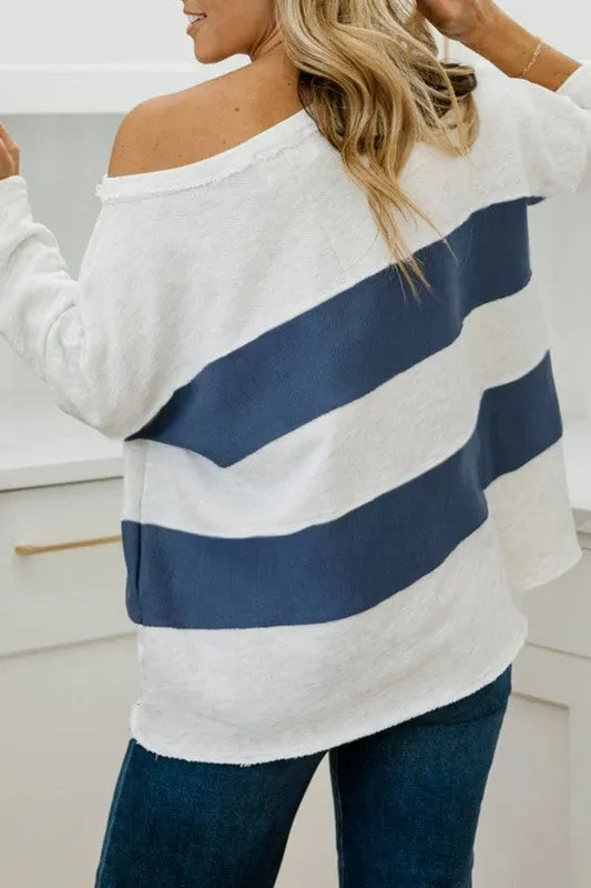 On A Cool Night Stripe Sweater