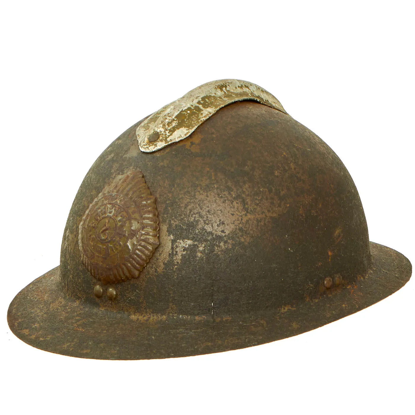 Original Thailand WWII French Model 1926 Adrian Helmet With Siam Badge