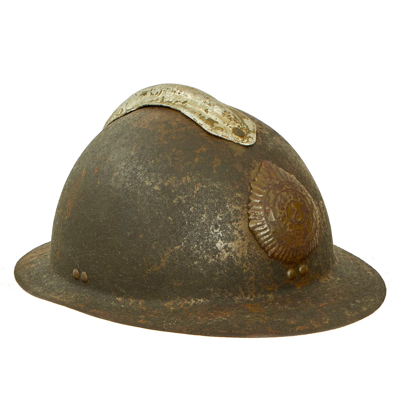 Original Thailand WWII French Model 1926 Adrian Helmet With Siam Badge