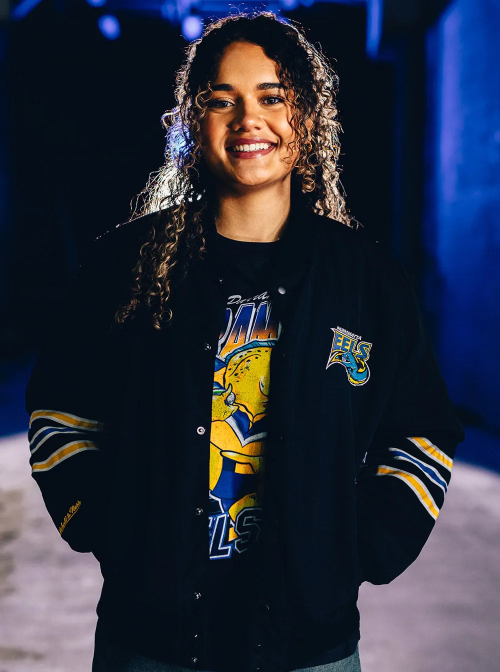 Parramatta Eels x Mitchell & Ness Bomber Jacket