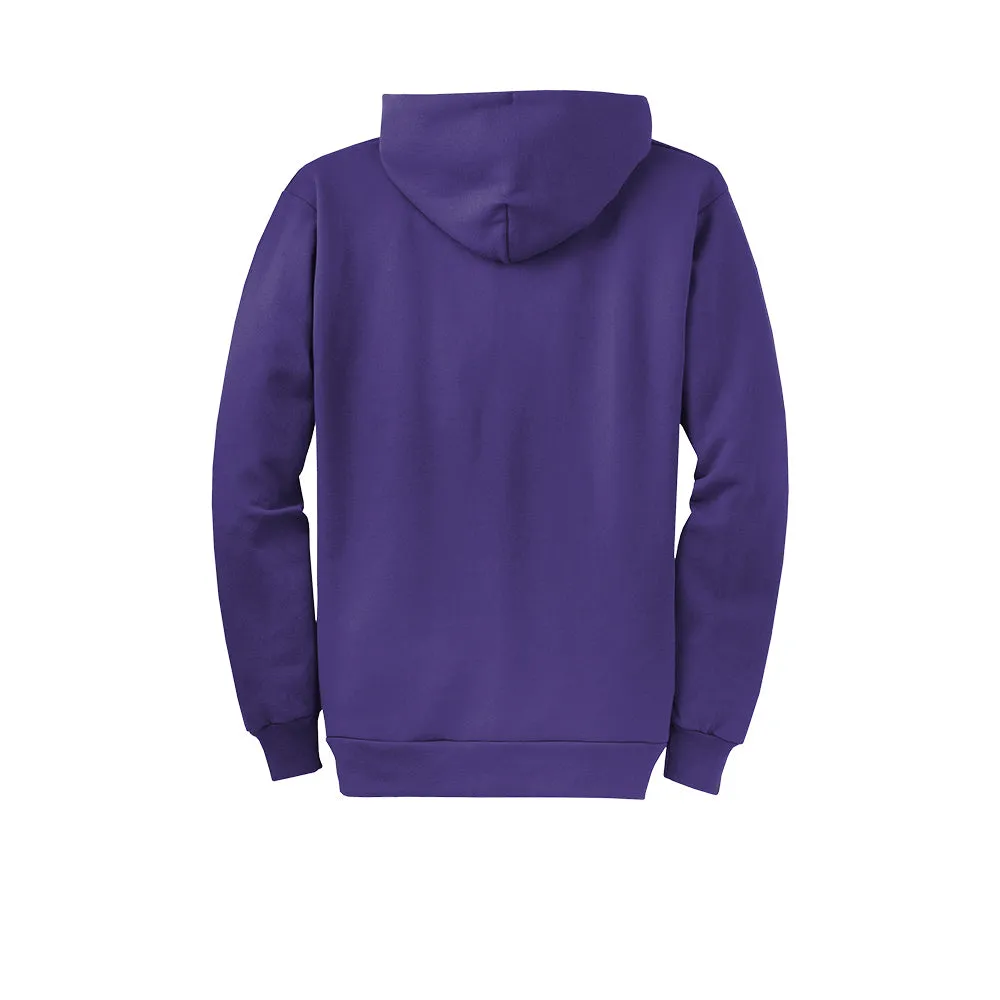 Port & Company® Core Fleece Full-Zip Hooded Sweatshirt - Purple