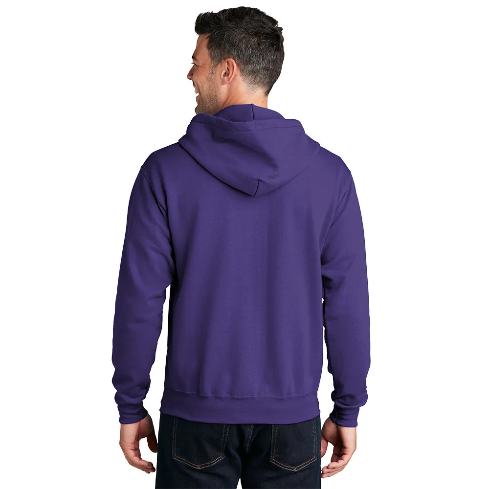 Port & Company® Core Fleece Full-Zip Hooded Sweatshirt - Purple